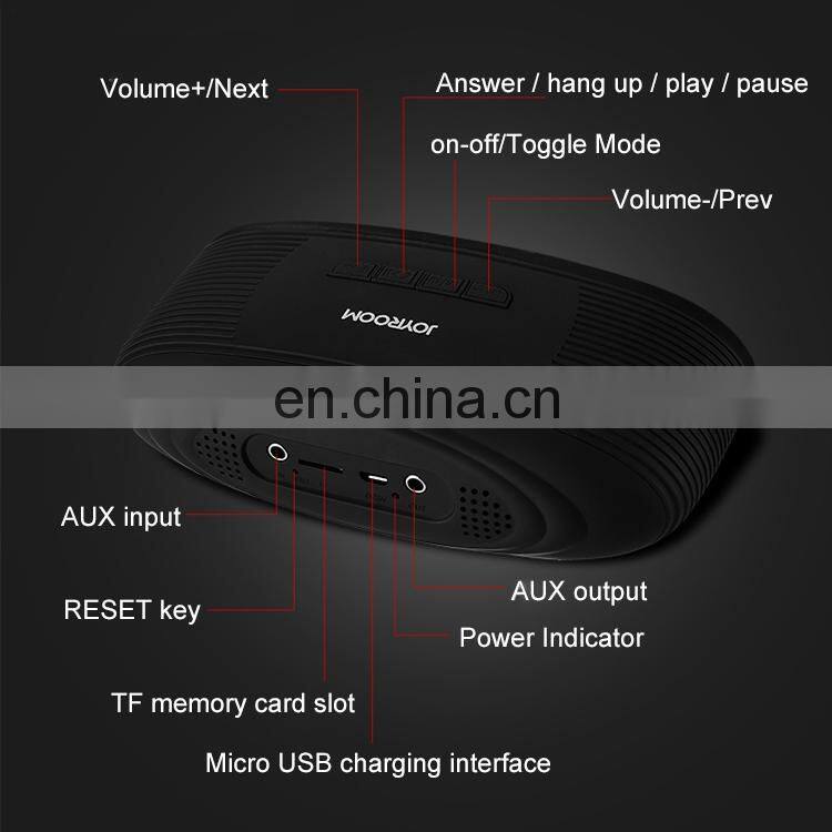 JOYROOM JR-M01 Double Horn Desktop Stereo Speaker with Built-in MIC, Support Hands-free Calls & TF Card & AUX IN & FM,