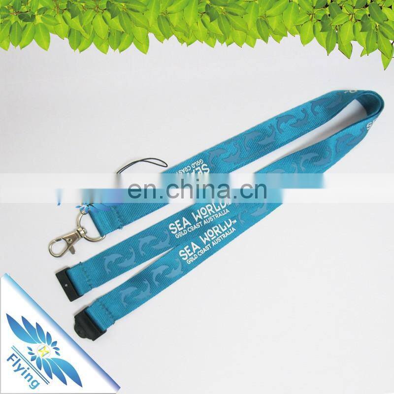 customized color print lanyard heat transfer lanyard cell phone strap with keychain hook