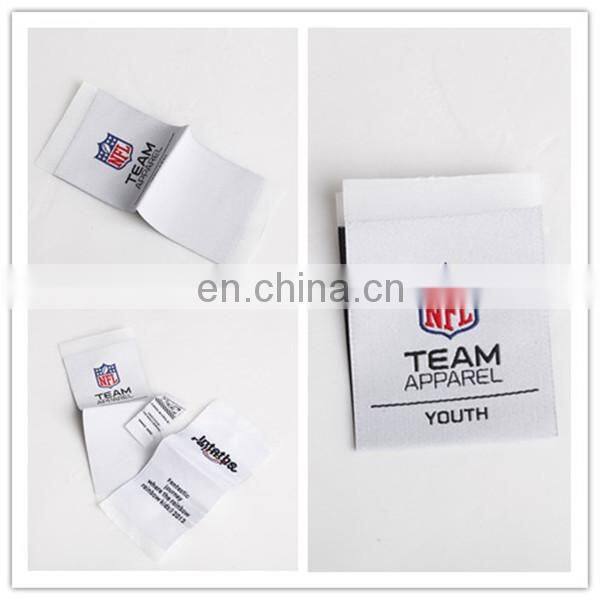 custom high quality loop folded woven private label for clothing