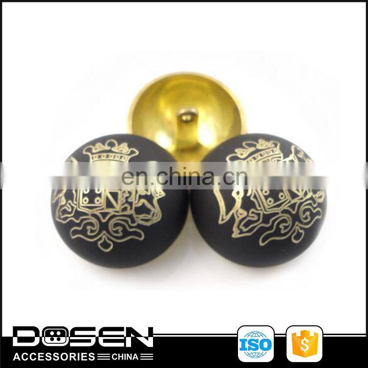 Custom Black Large Sewing Button Dome Button One Hole Clothing Decorative Vintage Shirt Button For Dress Womens Coat Jeans