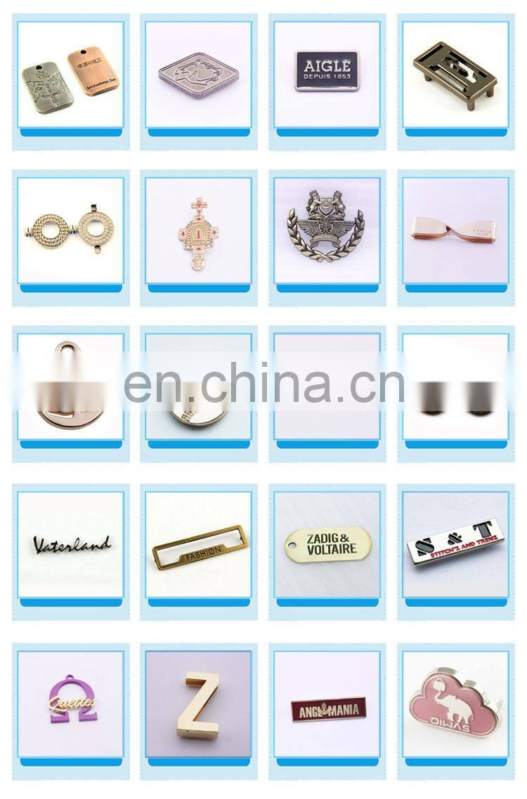Hot sell metal furniture hardware accessories clothing labels with engraved logo