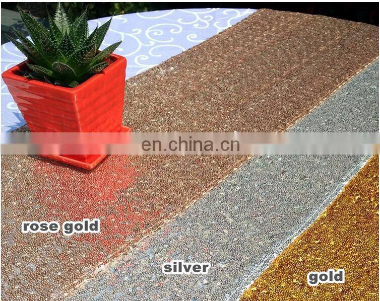 sequin table runner for banquet decoration