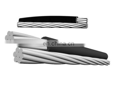 0.6/1KV 11kv Overhead insulating cover for conductor transmission power wire lines aerial bundle cable3x70+54.6+16sqmm abc cable