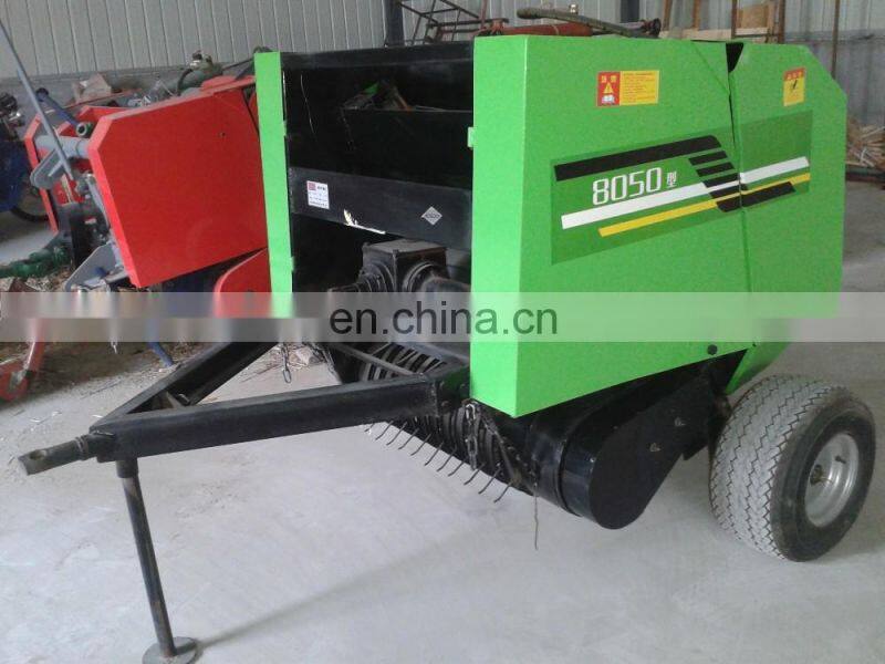 Lawn mower with mini hay baler