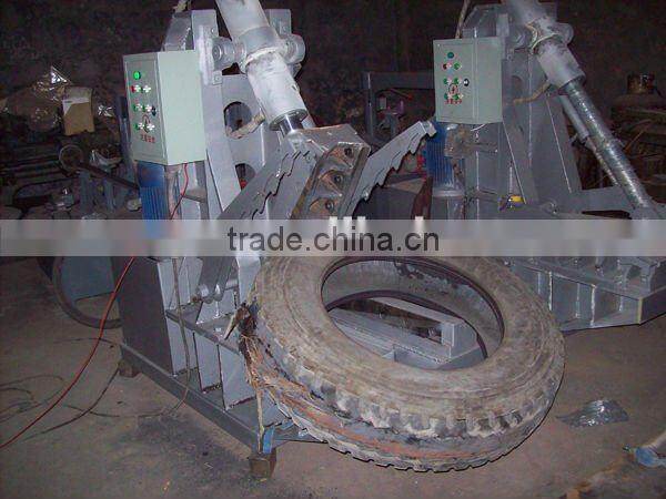 Hot! hydraulic scrap tyres cutting machine for pyrolysis