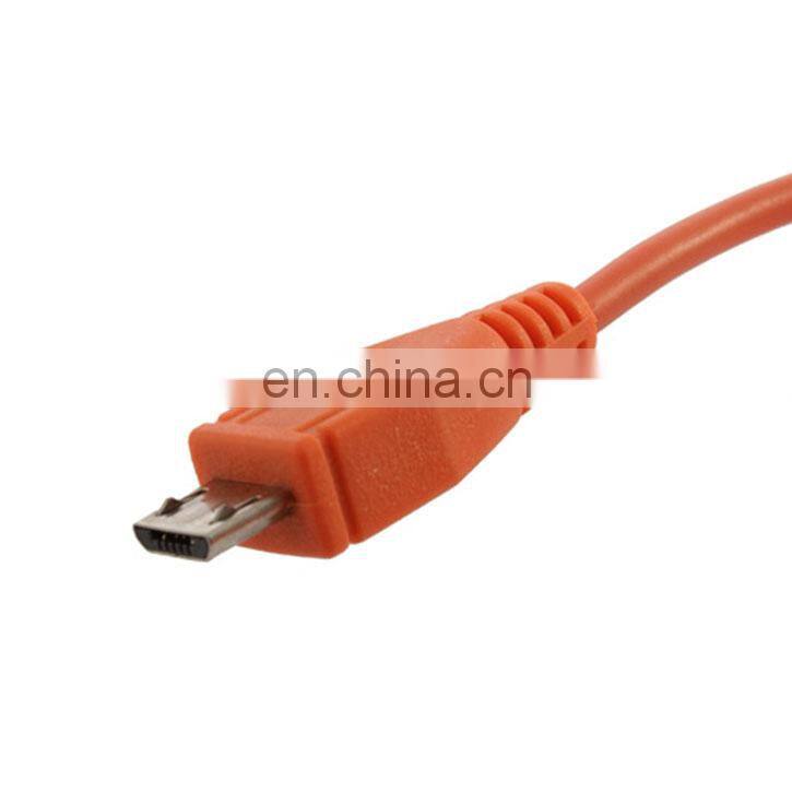 New Orange Universal 2M Micro USB Data To USB Phone Charging Cable Line EV Charging Cable