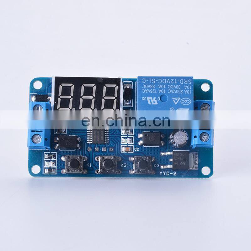 DC12V Relay Module Adjustable Trigger Time Delay Relay Module Programmable Timer Relay With Case