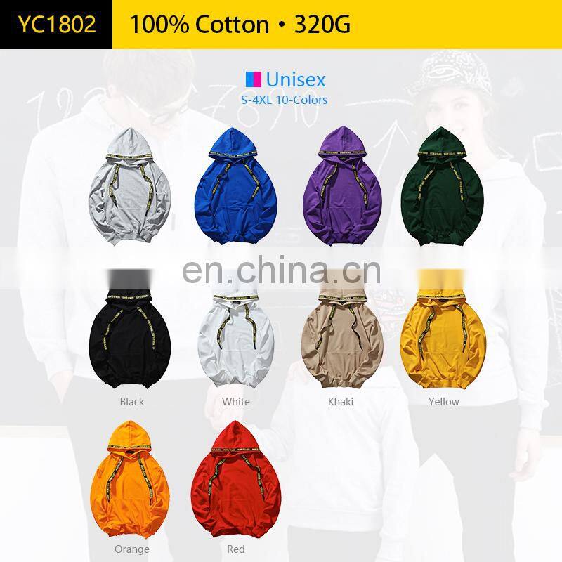 2021 Christmas wholesale high quality fashion trend white 100% cotton unisex large hoodie printing custom hoodie