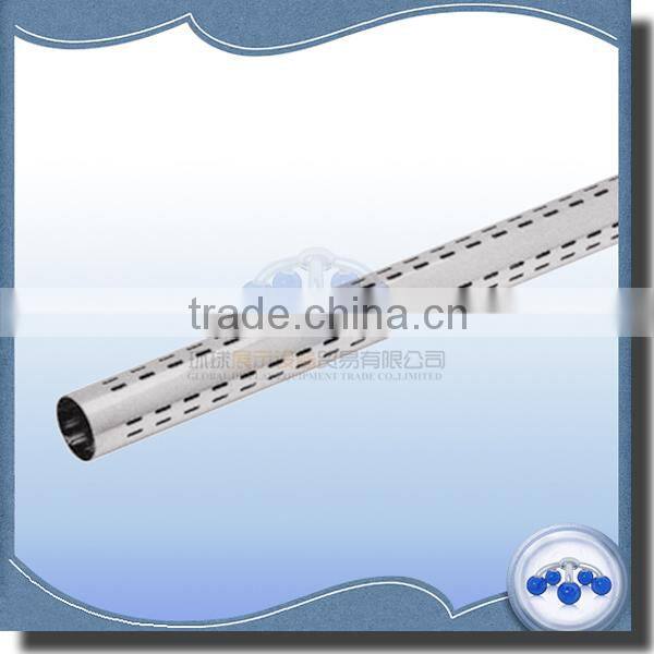 double holes metal chrome round pipe