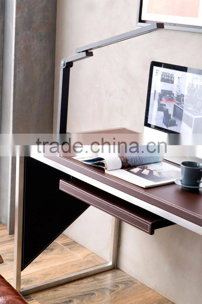 Modern European style office desk with wooden and metal