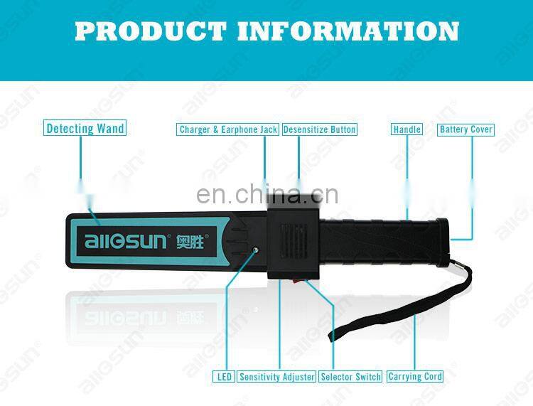 ALLOSUN TS95 Security Metal Detector Security Hand Held Metal Detector Body Scanner with Adjustable Sensitivity Body Search