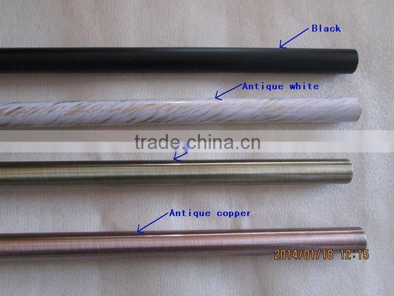 Modern style finial curtain rod set with ellipse shape finial decorative