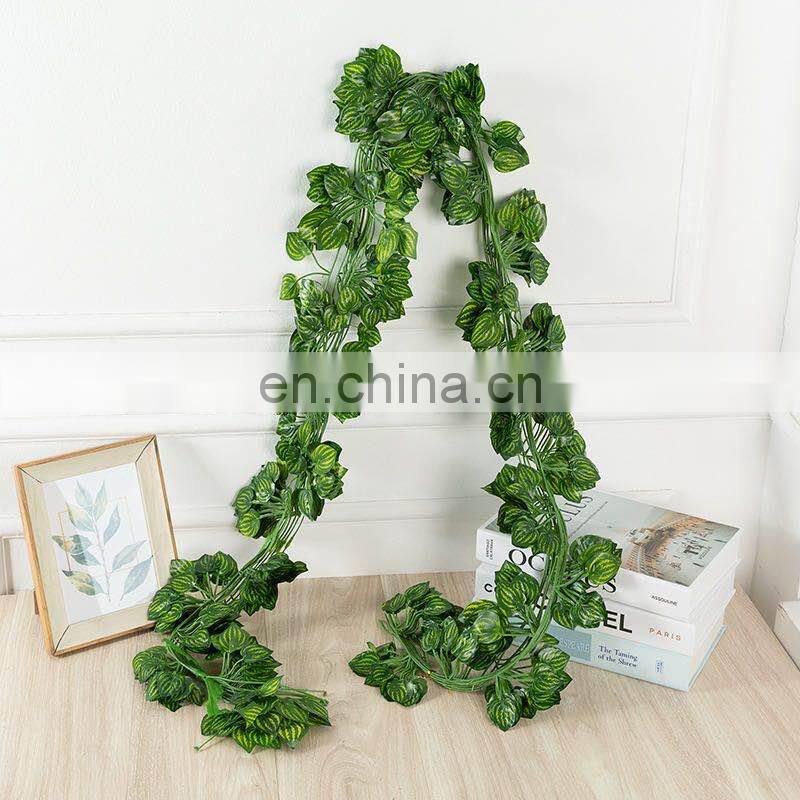 Amazon Hot Sale 12pcs/lot Artificial Ivy Leaf Plants Vine Hanging Garland