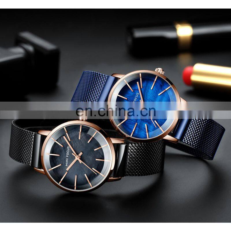 MINI FOCUS New arrival lady gift watch set Japan movement watch Stainless strap Steel band lady watch with cheap price