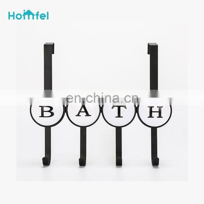 Over door hooks door hangers wood Entryway Bathroom Kitchen hang clothes hat Purse bag hooks chrome plate