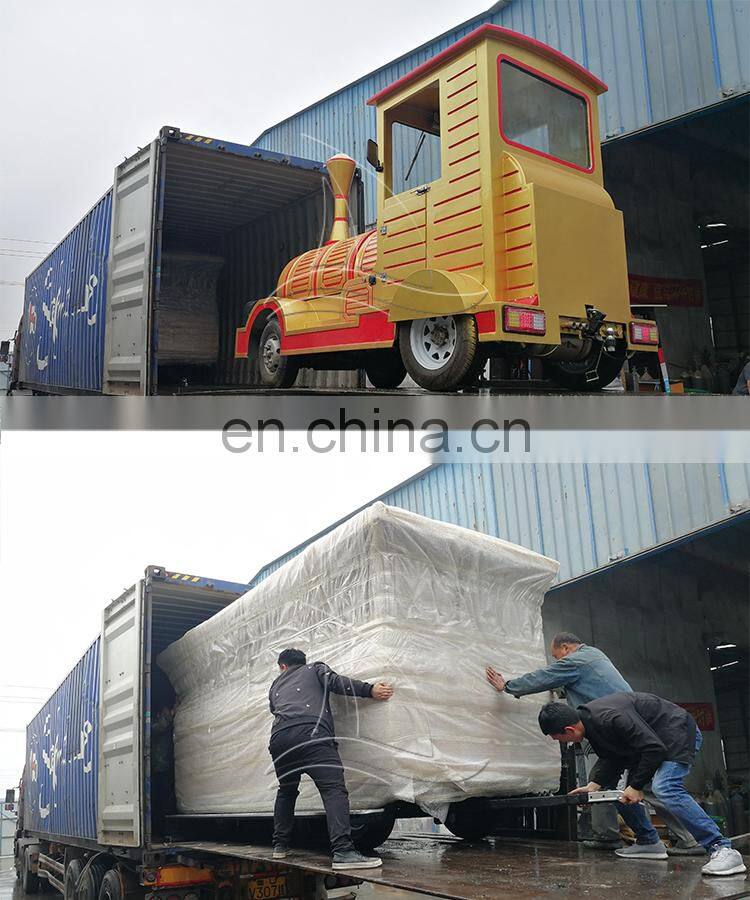 Fun Electric Shopping Mall Park amusement park trackless tourist train for sale