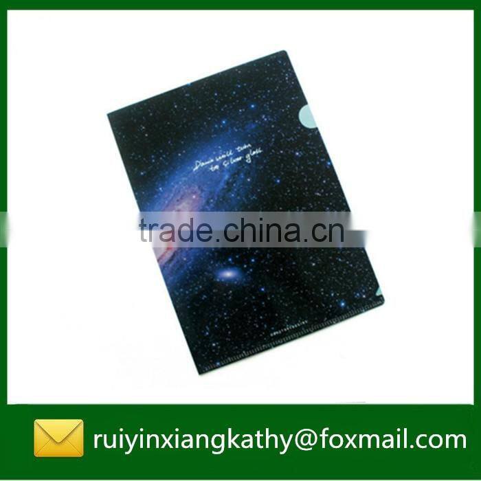 School stationery recycled PP constellation design L shape folder