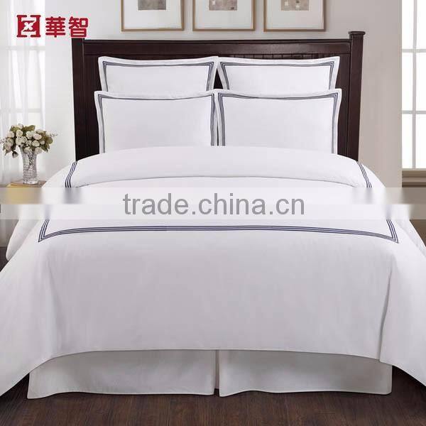 400TC High quality 100% Cotton Satin Fabric hotel bedding set. 5 Star Hotel duvet cover set