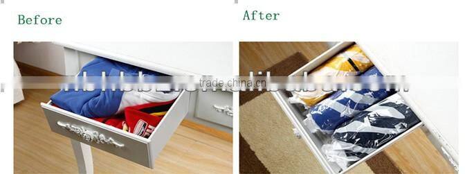 hand-rolling vacuum compressed storage bag