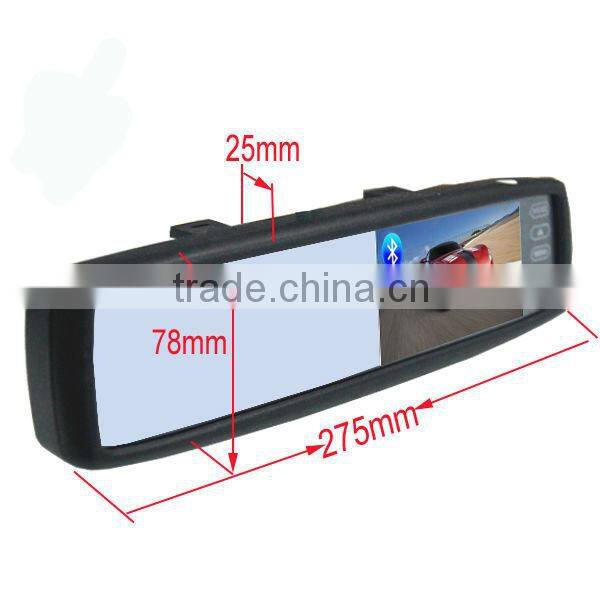 4.3 inch rear view mirror bluetooth rear view mirror monitor