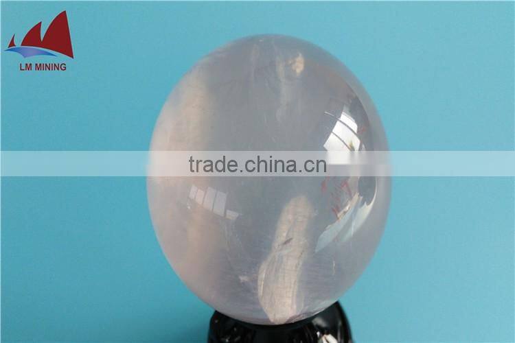 Natural Rose Quartz Crystal Balls + Stands