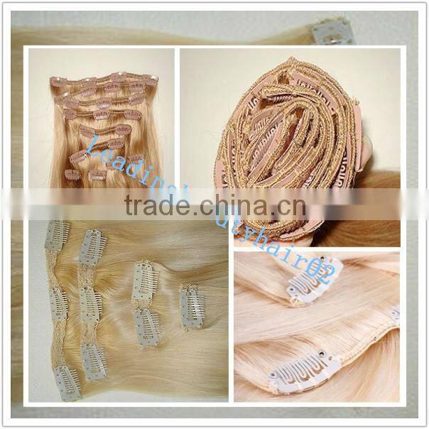 Remy cuticle 100% human hair Clip in hair extensions