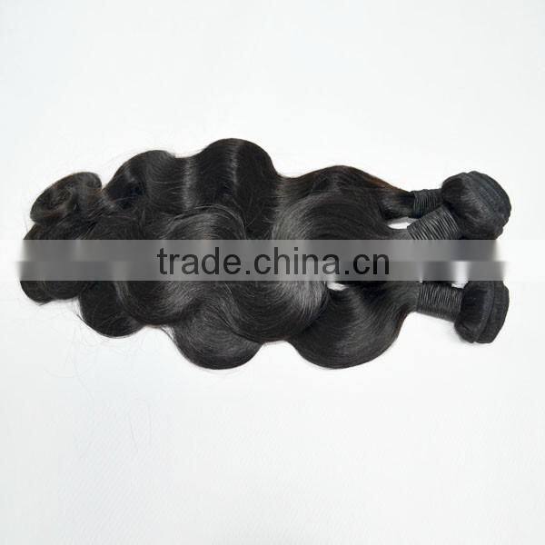 6A long single drawn hair extension 1b vigin indian hair with full cuticles
