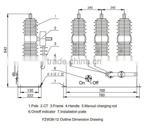FZW38-12/24 Outdoor High Voltage Alternative Current Load Break Switch