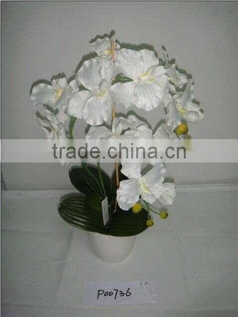 Best selling imitation bonsai orchid/artificial flower making/fabric flower/china artificial flowers
