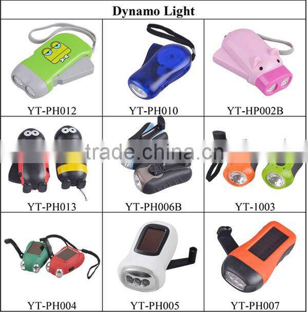 Wholesales Coloful Hand Crank Generator Flashlight