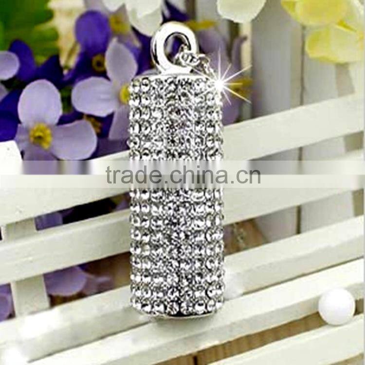 8GB Crystal Lipstick Case Jewelry USB Stick Flash Memory Pen Drive