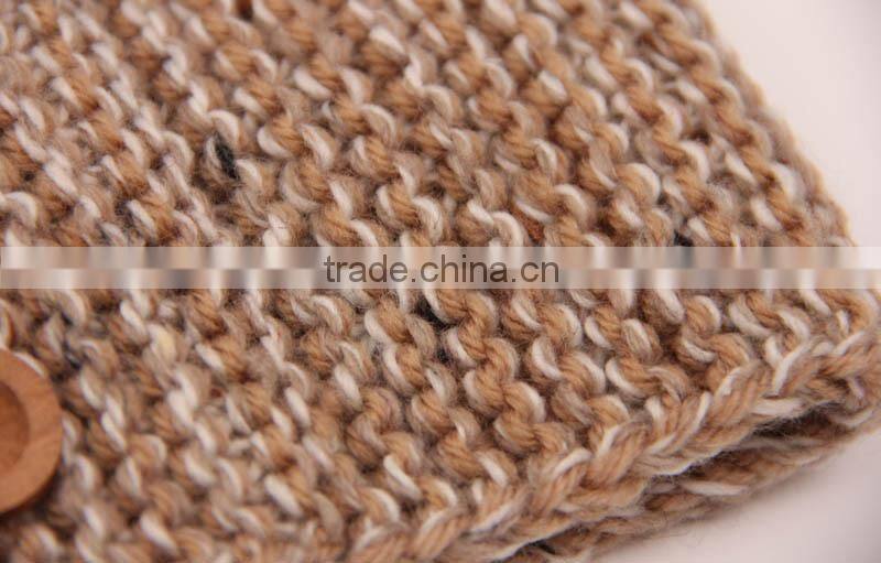 Fashion Trendy Girls Headband with Buttons Knitting Hair Accessories for women