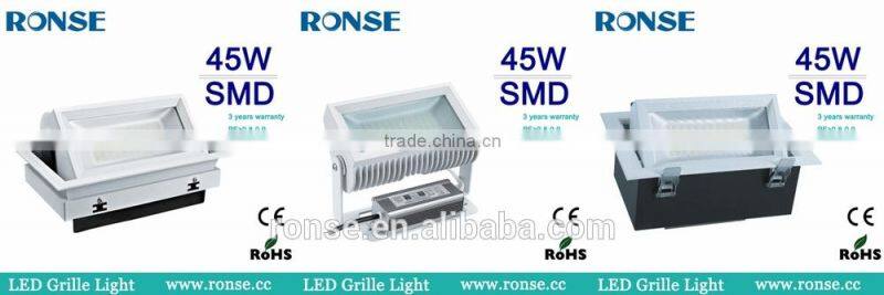 Ronse square cob grille light silver color high lumens for office lighting(RS-2101-1(C))