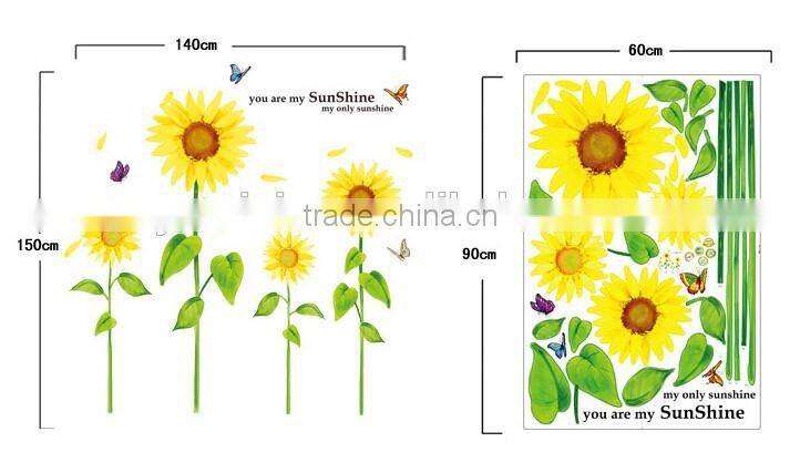 Butterfly Grass Flower Stickers Removable Diy Vinyl Quote Wall Sticker Poster Home decoration