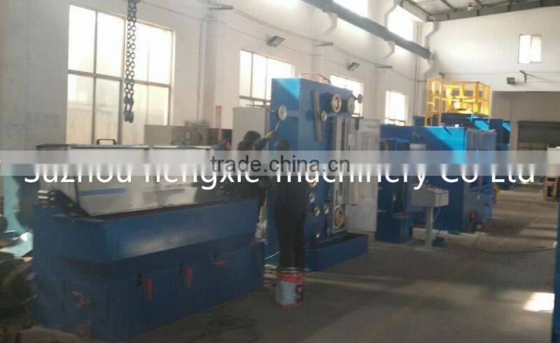 Intermediate wire drawing machine with online annealer of copper