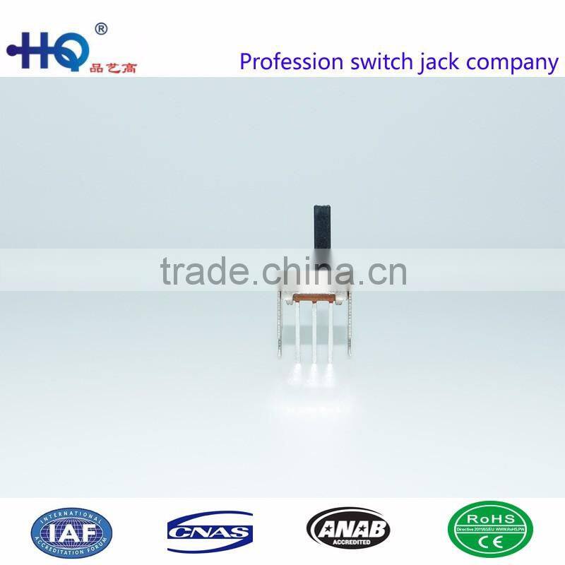 Affordable price vertical slide switches, 2p2t slide switches,SS-22d06