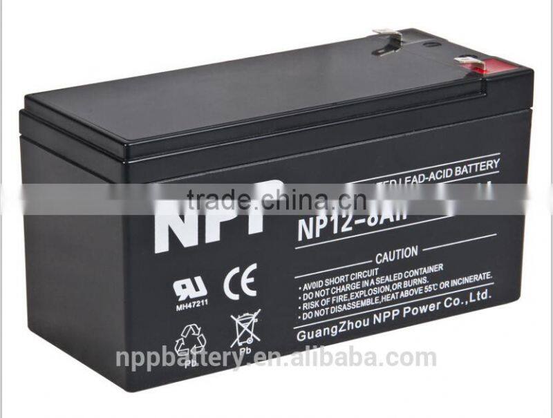 12V 8AH small maintenance free battery