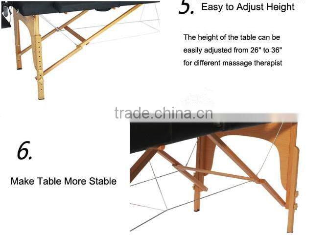 Better 2016 wood massage table 2 section,health care products