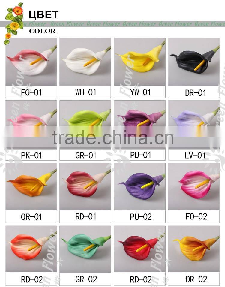 2016 Calla Lily Real Touch PU latex Artificial Flowers for Home Decorative Flowers Wreaths Flowers Wedding Party Decoration