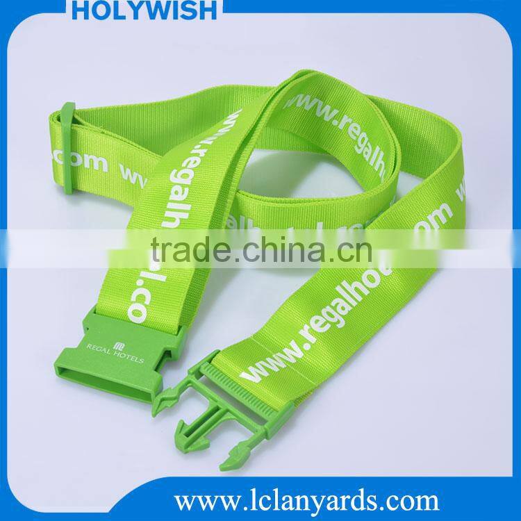 New adustable bright color custom made logo luggage strap