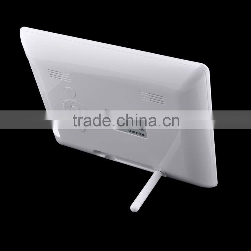 Shenzhen cheap 8 inch digital picture frames with clock, USB port and SD card slot