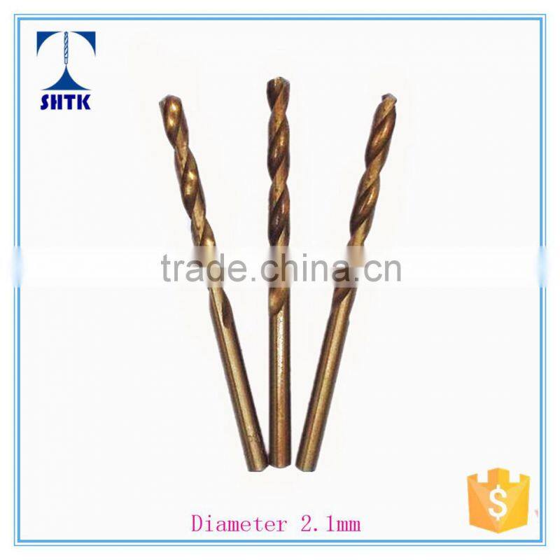 M35 cobalt, factory direct supply ,drill bit, twist drill bit Dia 2.1mm