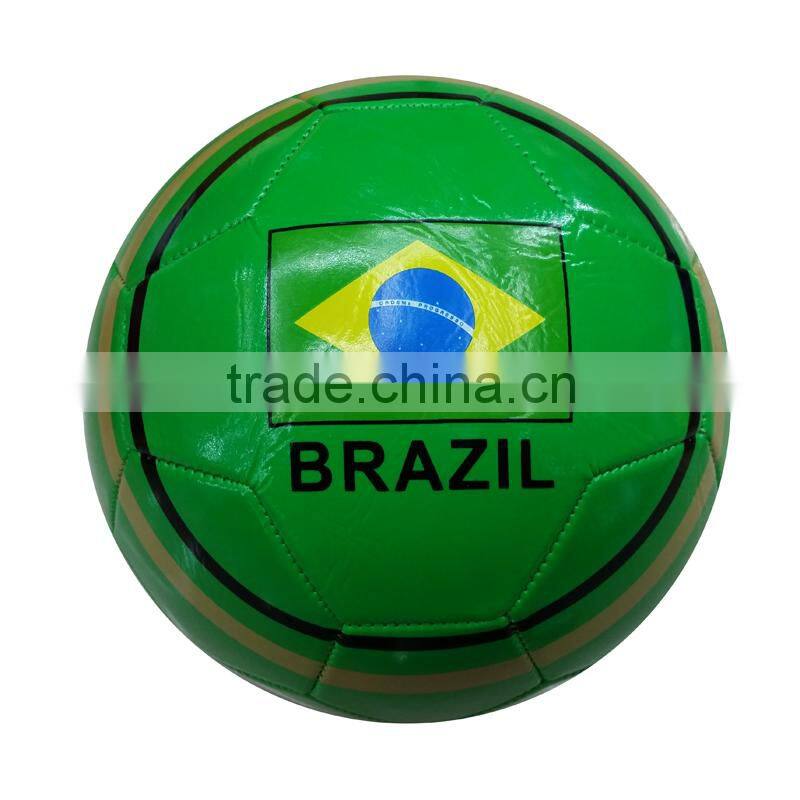 Hot sell 2.7mm customized national flag printed PVC soccer ball/ football