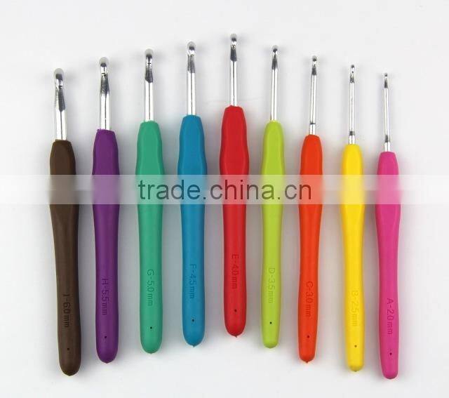 9pcs/11pcs Colorful Metal Crochet Hook Set Aluminum knitting needle set