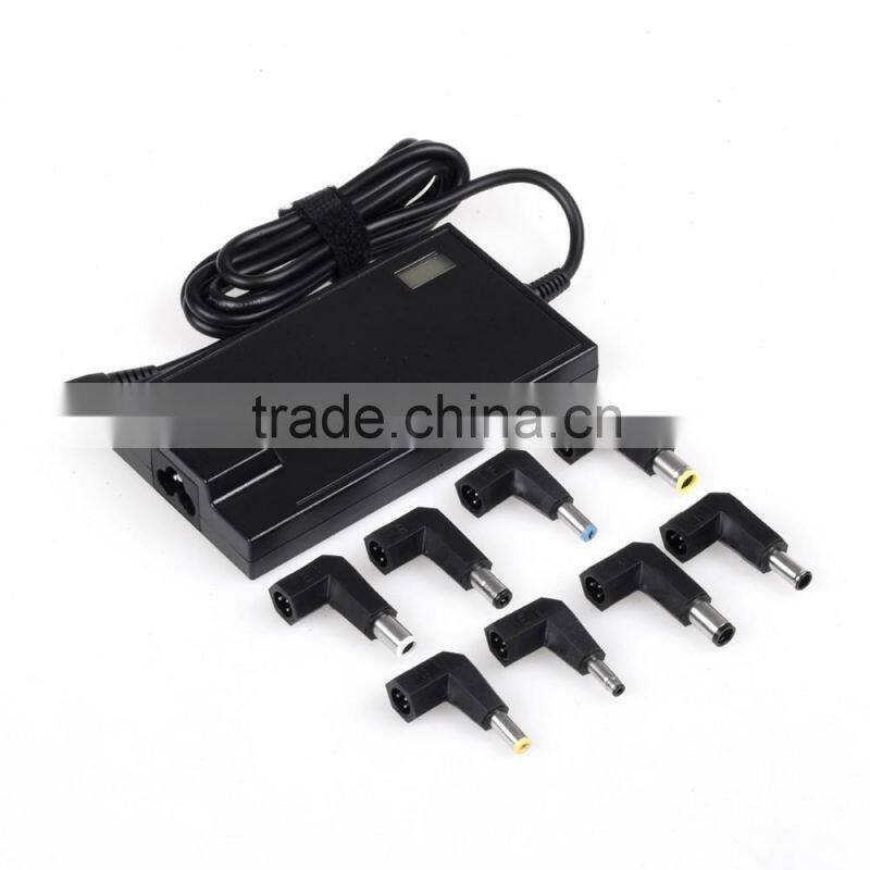 90W Multi Functional Laptop Adapter With Universal Slim 8 Plug Connector For Travel