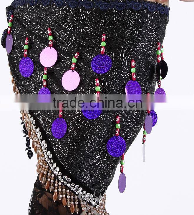 Sexy Dance Hip Scarf , Belly Dance Hip Scarf , Sequin Belly Dance Hip Scarf