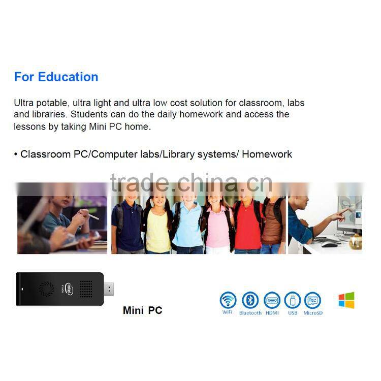 Quad Core Mini PC Stick with fan