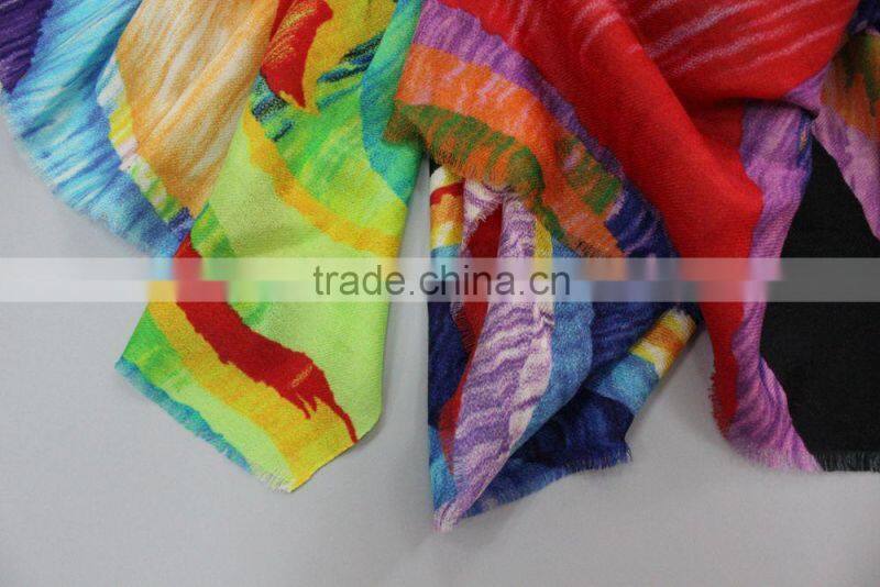 Wholesale 100% wool scarf Factory custom fine wool scarf