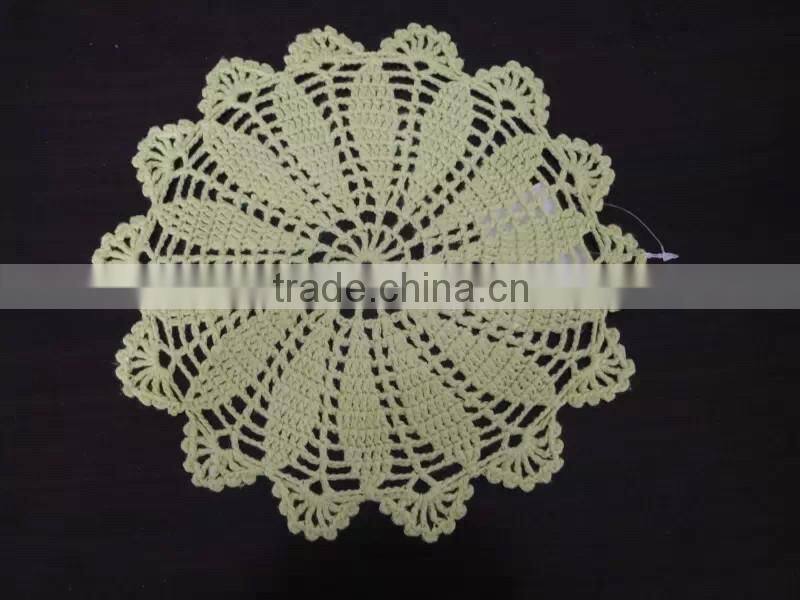 Pure color embroidered weaved placemat,