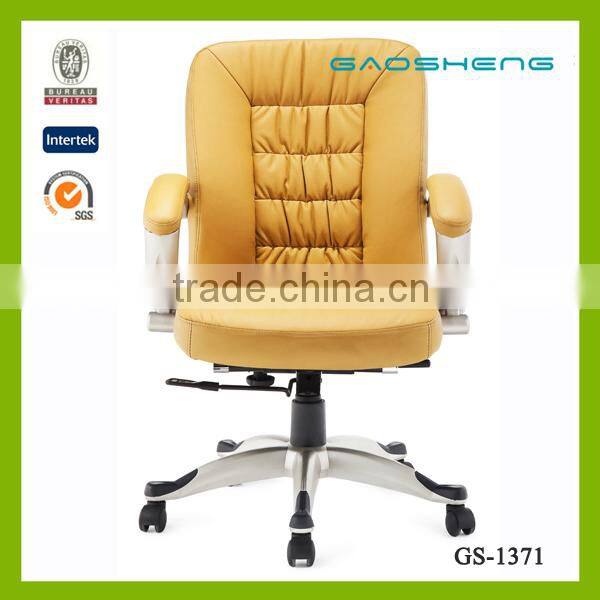 dark brown leather office chair GS-G1371 modern leather swivel chair